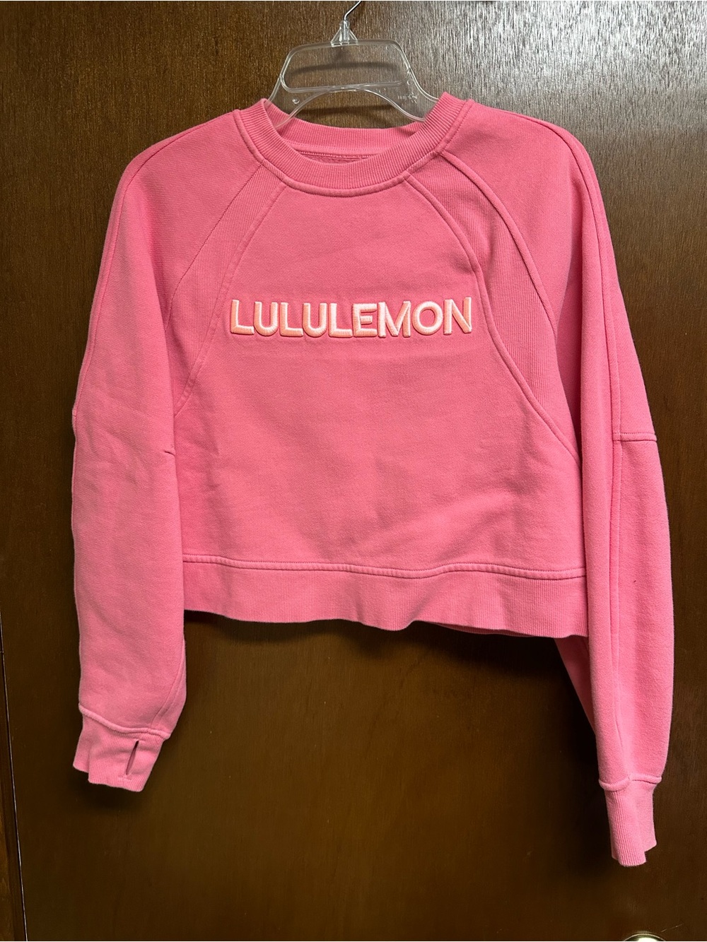 lululemon athletica Sakura Pink Cropped Logo Sweatshirt